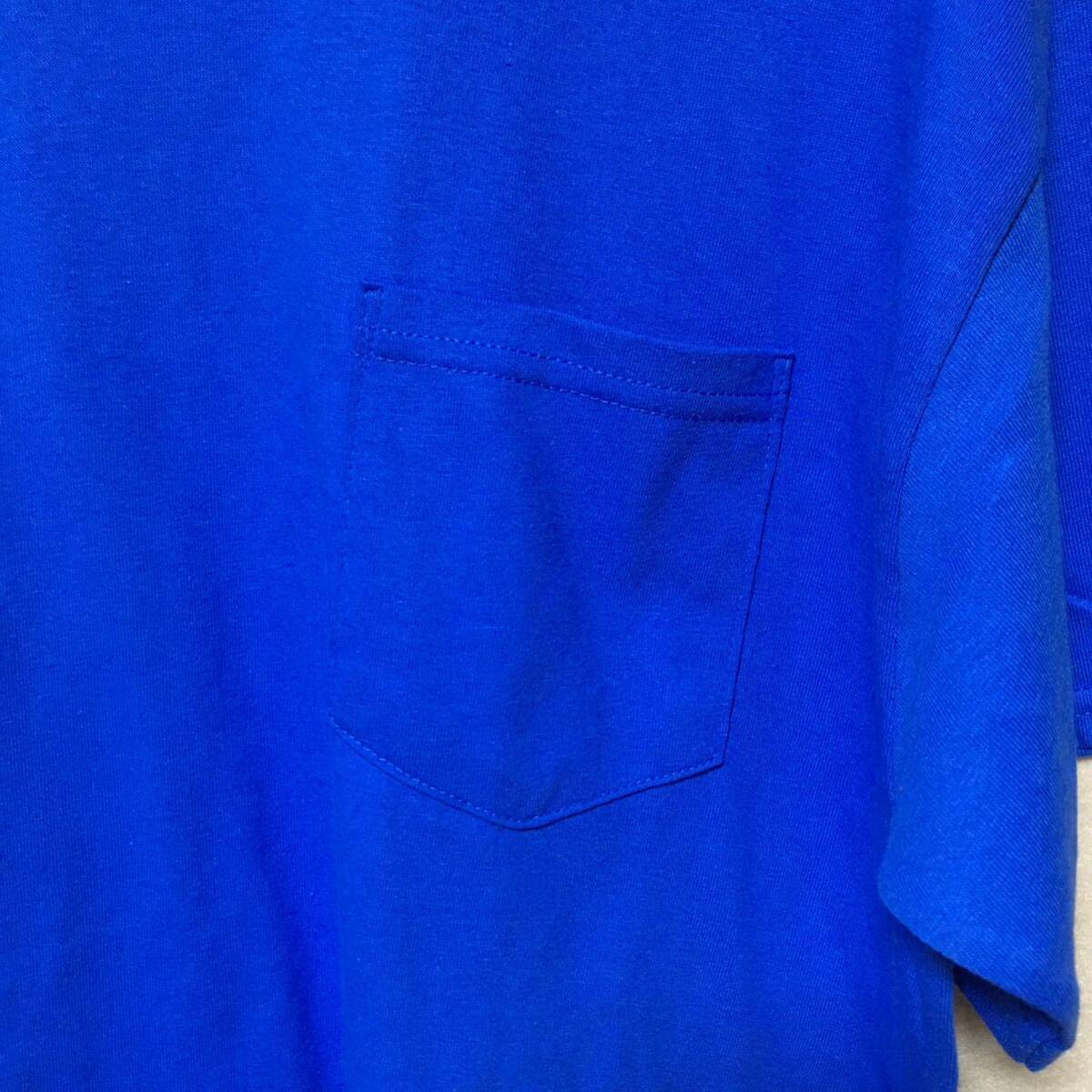 新品未使用 GILDAN ギルダン 半袖Tシャツ ポケット付き ロイヤルブルー 青 L