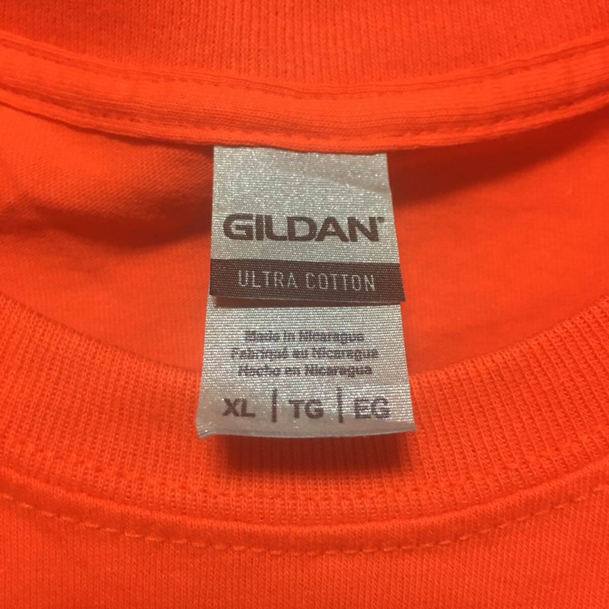 新品未使用 GILDAN ギルダン 半袖Tシャツ ポケット付き オレンジ XL