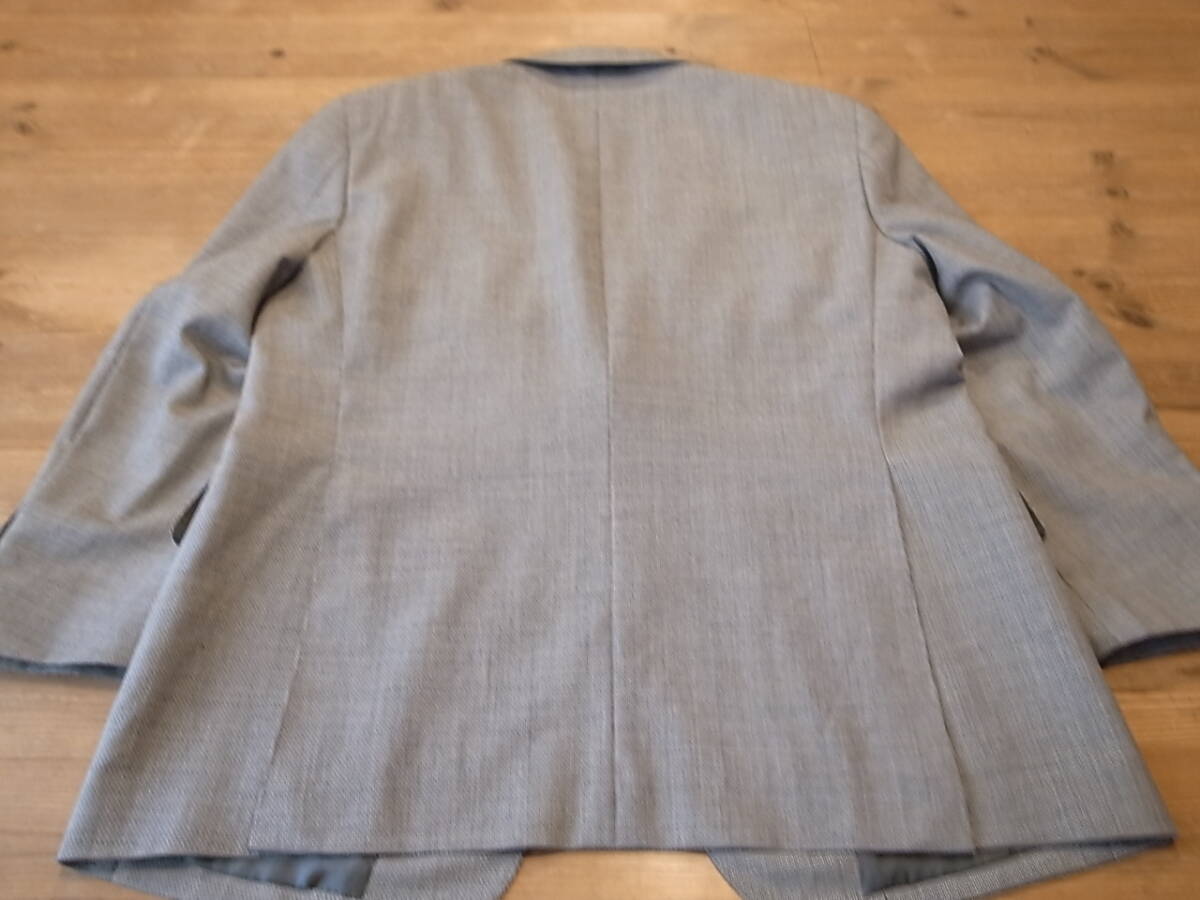 BURBERRY Burberry all season wool silk wool silk 2. gray blaser tailored jacket silver . size XL corresponding 