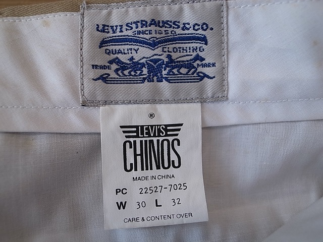 LEVI'S リーバイス CHINOS チノ 1980年代 ビンテージ アメリカ古着 白タブ ２タック スラックス パンツ ベージュ サイズ W30_画像7