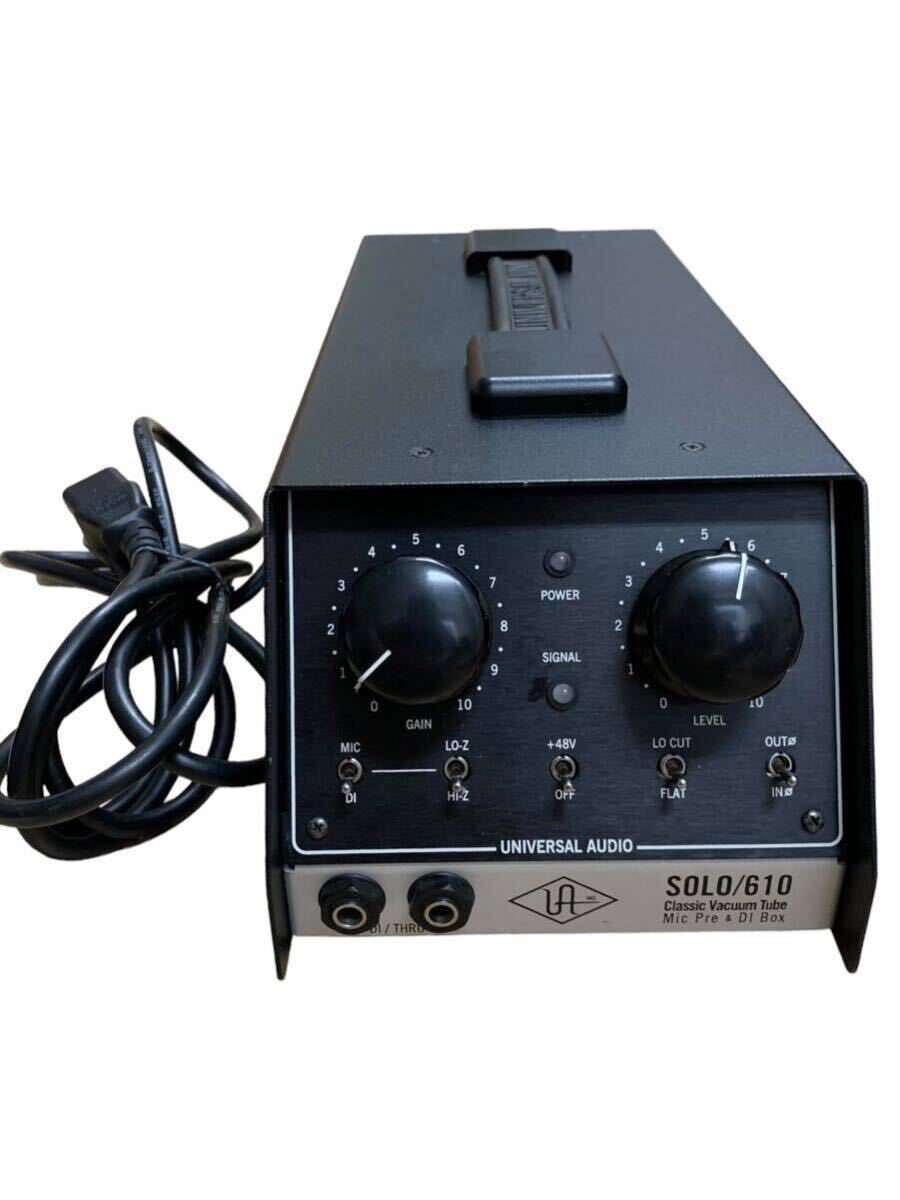  operation goods UNIVERSAL AUDIO SOLO 610 universal audio microphone preamplifier SOLO/610 secondhand goods power supply cable attaching 