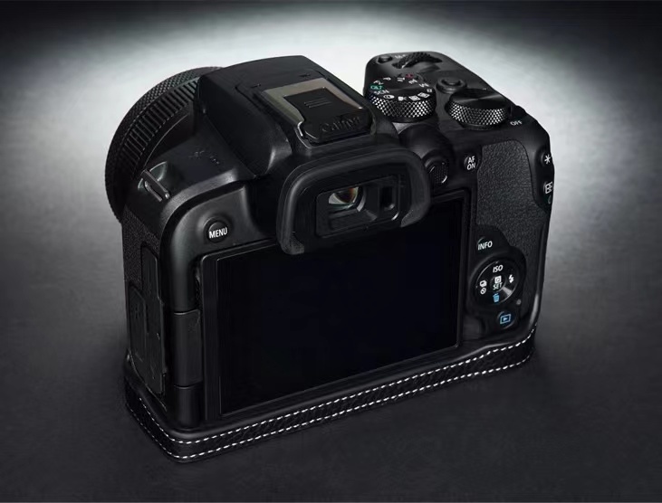 本革 新品 Canon キャノン EOS R10用 本革カメラケース ブラック_画像7