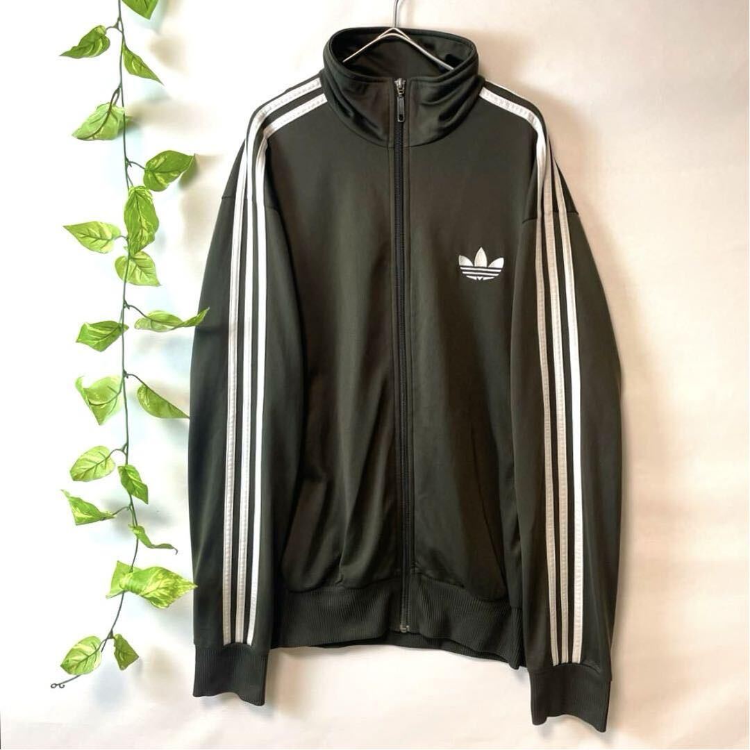 超希少カラー/adidas アディダス ファイアーバード ファイヤーバード トラックジャケット ジャージ カーキホワイトグリーン 4XLサイズ相当_画像2