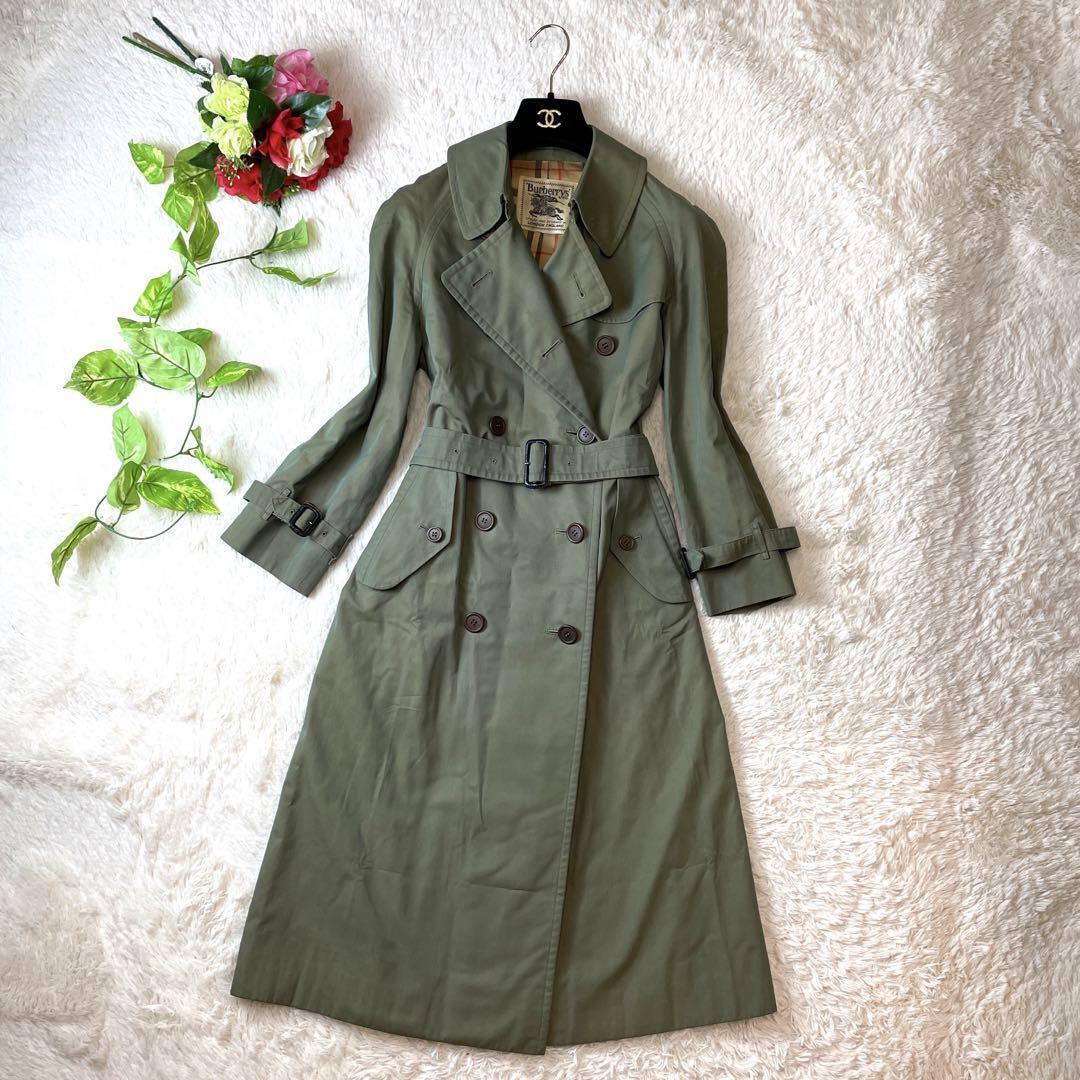 玉虫色☆Burberry バーバリー ロングトレンチコート M ノバ 玉虫色☆Burberry バーバリー ロングトレンチコート M ノバ