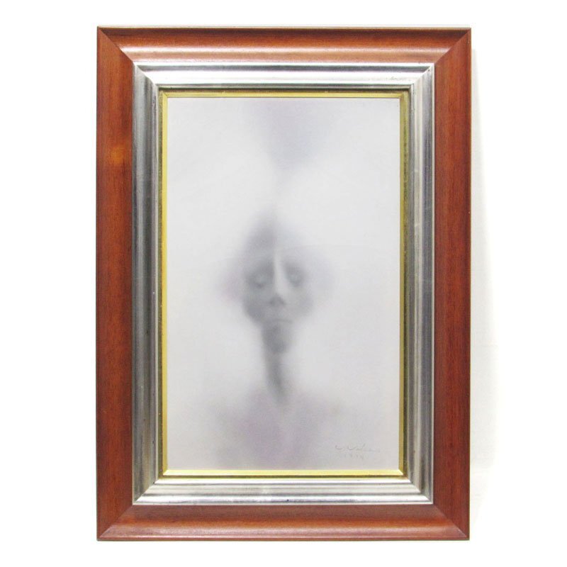【GINZA絵画館】若尾和呂 油絵１０号「ガンディー：ヘー・ラーム」インド独立の父・１９７４年作・１点もの Y03Q0A7A6S8P5I2Oの画像2