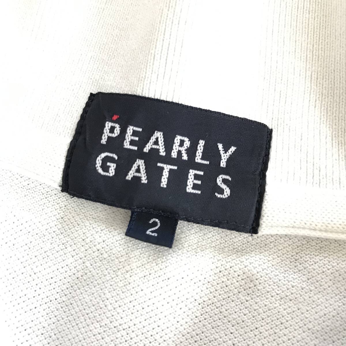 PEARLY GATETS パーリーゲイツ 白　ロゴ　半袖　ポロシャツ　2_画像4