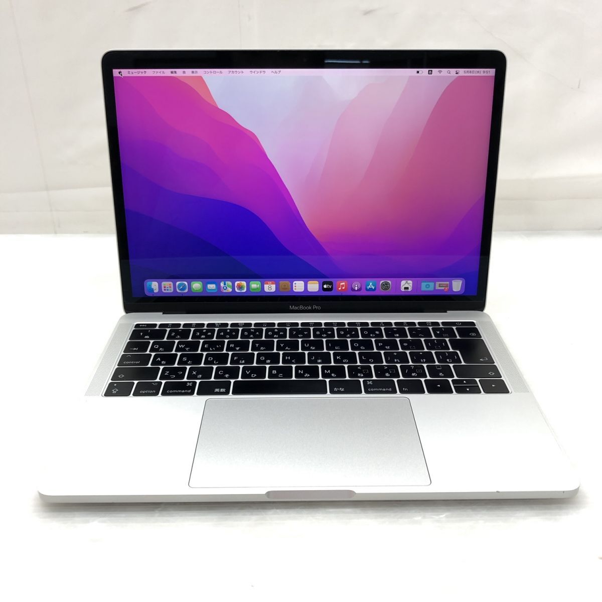 1円 Apple MacBook Pro (13-inch, 2017, Two Thunderbolt 3 ports) A1708 Core i5-7360U メモリ8GB NVMe 256GB 13.3インチ T012475_画像1