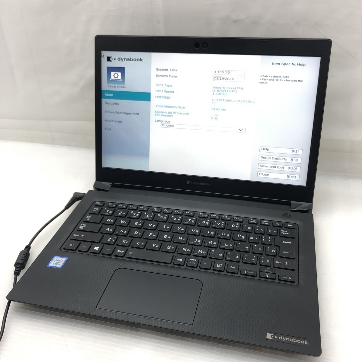 1円 【ジャンク】 TOSHIBA dynabook S73/DP A6S3DPF25511 Core i5-8250U メモリ8GB M.2 SSD 256GB 13.3インチ T010325【訳アリ】_画像1