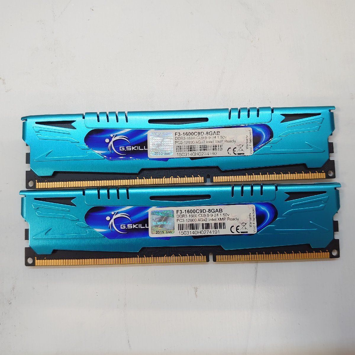 1円 PC堂1 G.SKILL ARES F3-1600C9D-8GAB 4GB 2枚 DDR3 1600MHz ヒートシンク MW00238_画像3