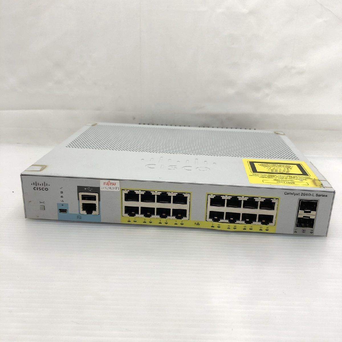 1週間保証 初期化済 CISCO Catalyst 2960-L Series WS-C2960L-16PS-LL イーサネットハブ T007726_画像2