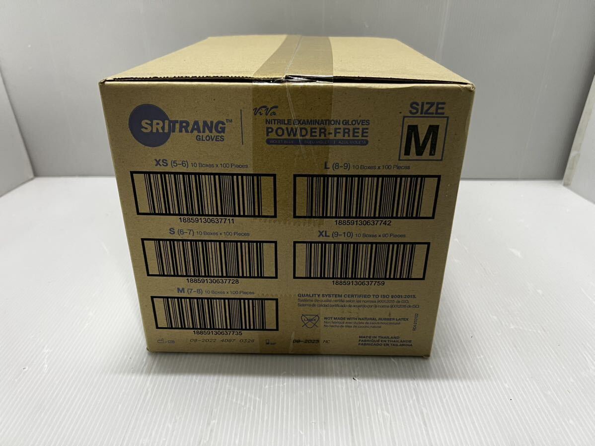 [ new goods unopened ]nitoliru glove M size blue 1000 sheets 10 box Thai production food sanitation correspondence large amount regular goods s retractable headlamp nnitoliru gloves 