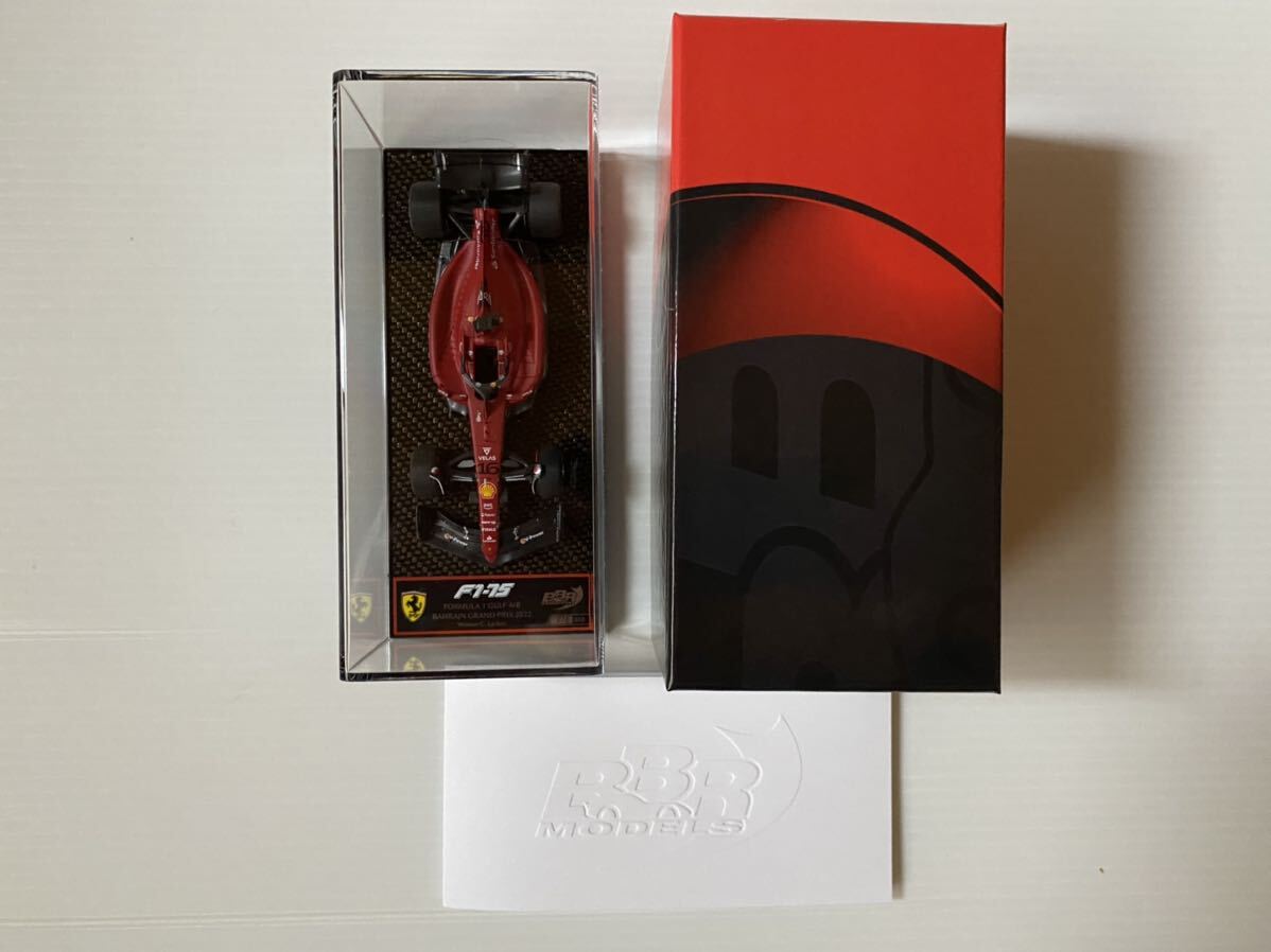 新品 未開封 1/43 フェラーリ ルクレール バーレーン Ferrari F1-75 G.P Bahrein 2022 C. Leclerc Limited 850 pcs_画像3