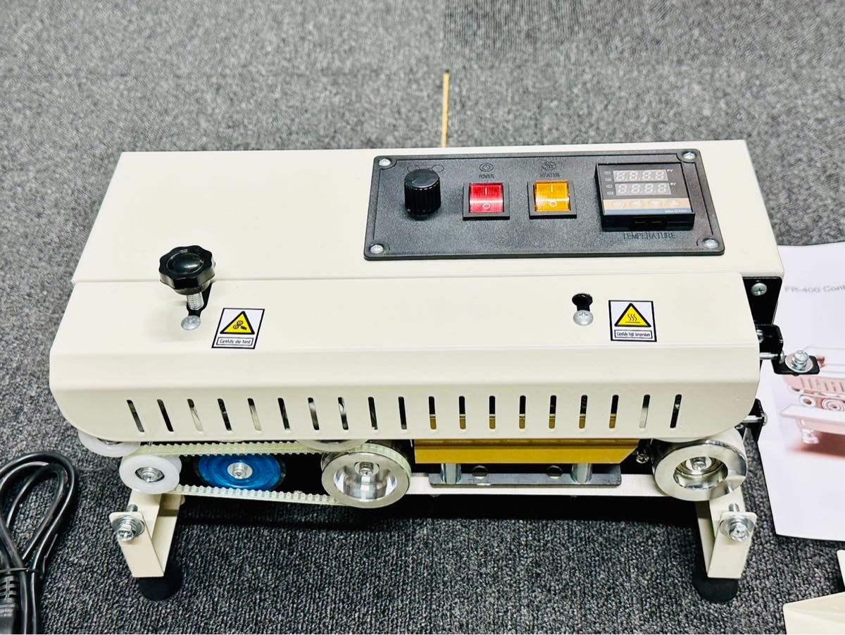 全自動シーラー機 業務用シーラー 自動ローラー包装機 卓上シーラー 最大12m/min 温度0~200℃調整可能 小型