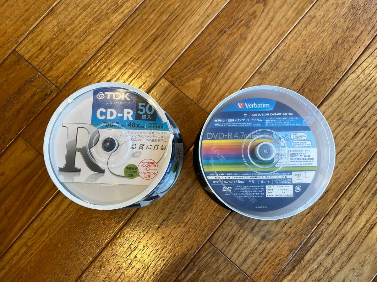 TDK CD-R 50枚　三菱化学DVD-R 40枚