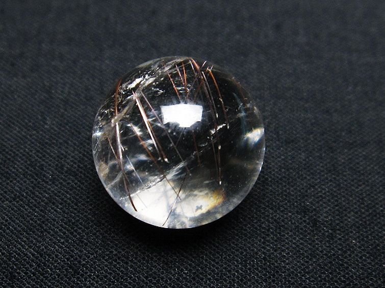 誠安◆天然石高級品ルチル入り水晶丸玉 16mm [T318-4892]_画像3