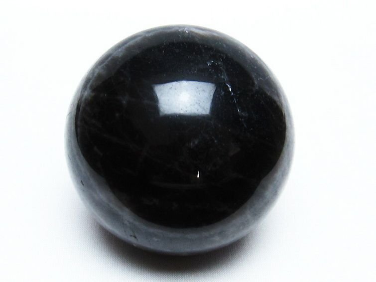 誠安◆天然石最高級品モリオン 純天然 黒水晶 丸玉 69mm [T572-9771]の画像1