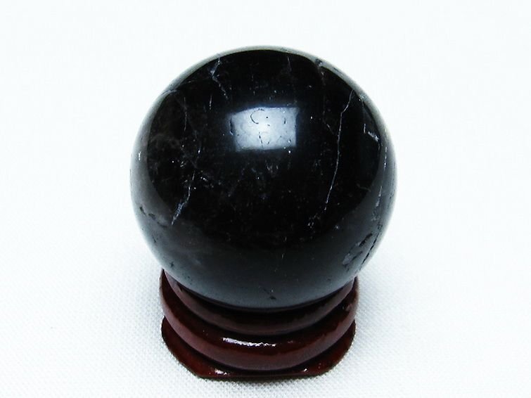 誠安◆天然石高級品モリオン 純天然 黒水晶 原石 31mm [T220-8447]_画像3