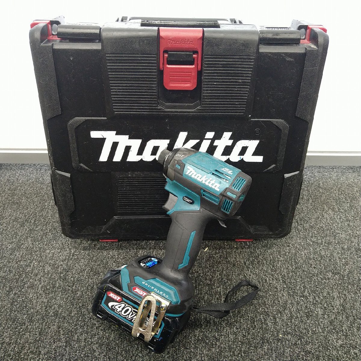 $[ Makita Makita 40Vmax rechargeable impact driver TD002GRDX blue battery 1 piece attaching in the case power tool ]KH11890