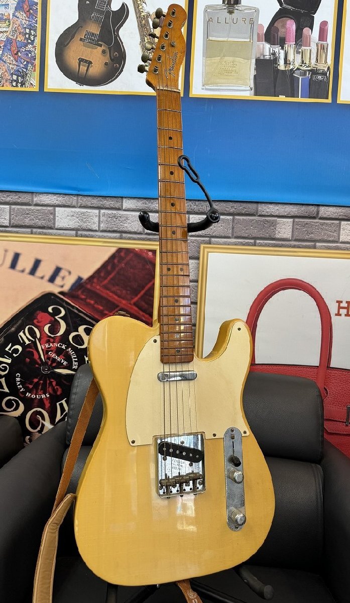 〓 希少品【Fender フェンダー Telecaster テレキャスター ギター ヴィンテージ 40506 USA製 楽器 イエロー 】HO9695_画像1