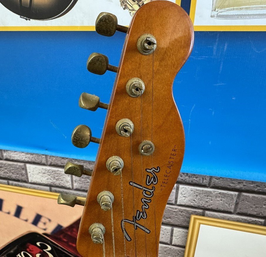 〓 希少品【Fender フェンダー Telecaster テレキャスター ギター ヴィンテージ 40506 USA製 楽器 イエロー 】HO9695_画像2