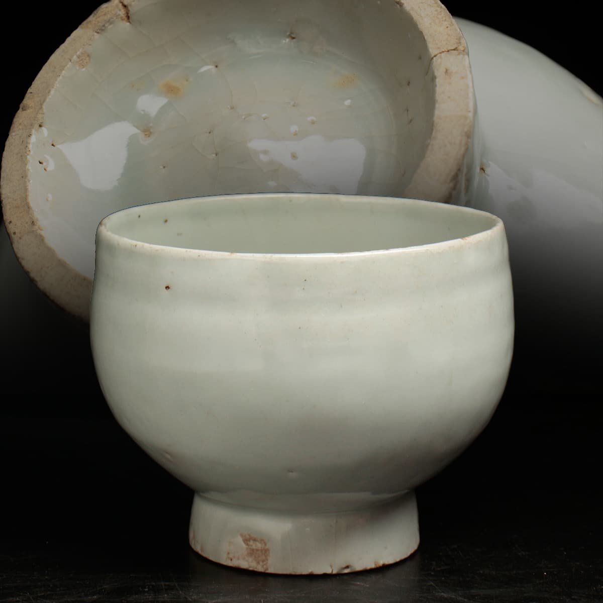 ER965 morning . old fine art Joseon Dynasty white porcelain tea cup * Joseon Dynasty white porcelain height pair . diameter 13cm -ply 545g* Joseon Dynasty .* white . tea cup morning . old .
