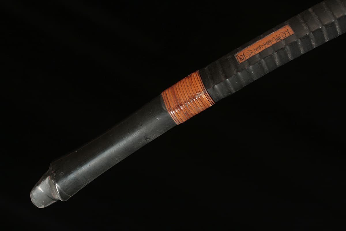 DS655 [ камень Цу -слойный . произведение цветок вдавлено входить ] стрельба из лука бамбук смычок общая длина 221.6cm изгиб 220.3cm -слойный 635g* чёрный краска смычок * мир смычок стрельба из лука .