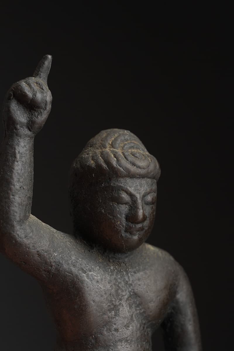 UT774 時代 銅製「誕生仏」高13.7cm 重365g・釈迦誕生仏・釋迦牟尼誕生像 天上天下唯我独尊 仏教美術_商品詳細もご覧ください