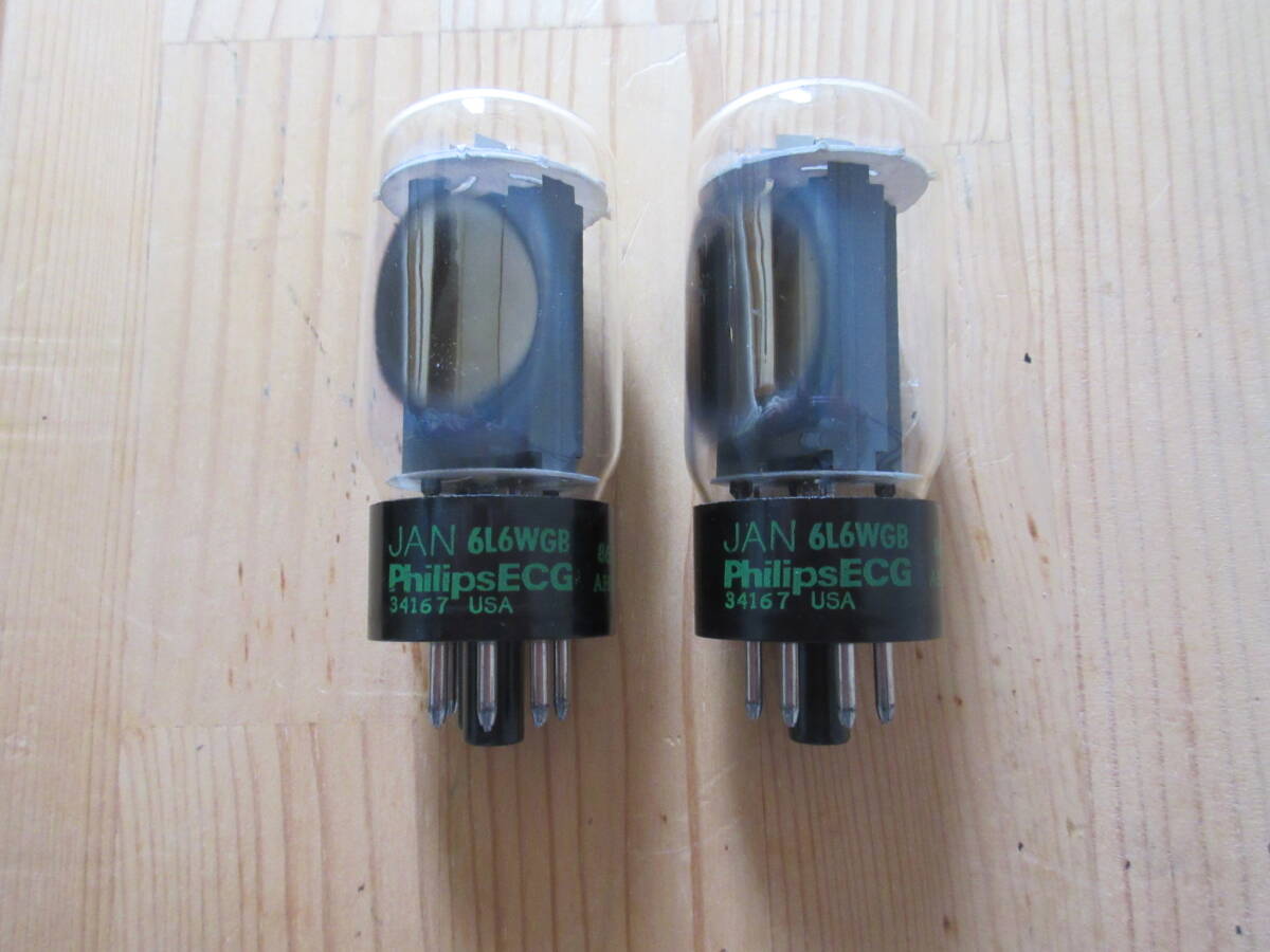 Philips ECG (Sylvania)　6L6WGB／5881　Matched Pair　　Vintage 真空管　2本　マッチドペア　セット！！_画像1