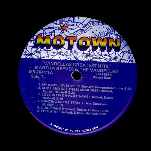 USプレスLP！Martha & The Vandellas / Greatest Hits【Motown / M5-204V1】マーサ&ザ・ヴァンデラス ベスト盤 モータウン ソウル_画像2