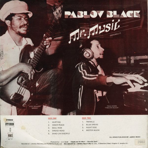 ジャマイカ盤リイシューLP！Pablov Black / Mr. Music Originally 1979年作 Studio One SOL 1.3.2 パブロ・ブラック レゲエ キーボード_画像3