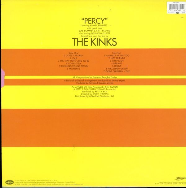 2000年 UKプレスLP！The Kinks / Percy【Essential! / ESM LP 891】キンクス サントラ 映画「パーシー」コメディ ロック Ray Davies_画像3