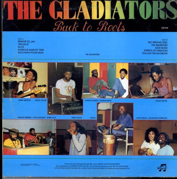 82年 UKプレスLP！The Gladiators / Back To Roots【Stunt Sound Records Ltd. / SSR 001】グラディエイターズ ルーツ・レゲエ Reggae_画像4