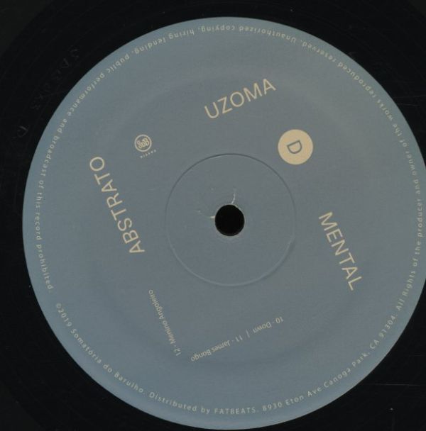 2019年ブラジル盤オリジ2枚組LP！ Mental Abstrato / Uzoma SDB Discos 2018年作 SDB-013 ジャズ ヒップホップ メンタル・アブストラート_画像2
