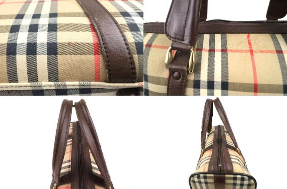  Burberry сумка "Boston bag" проверка парусина Mini Boston 