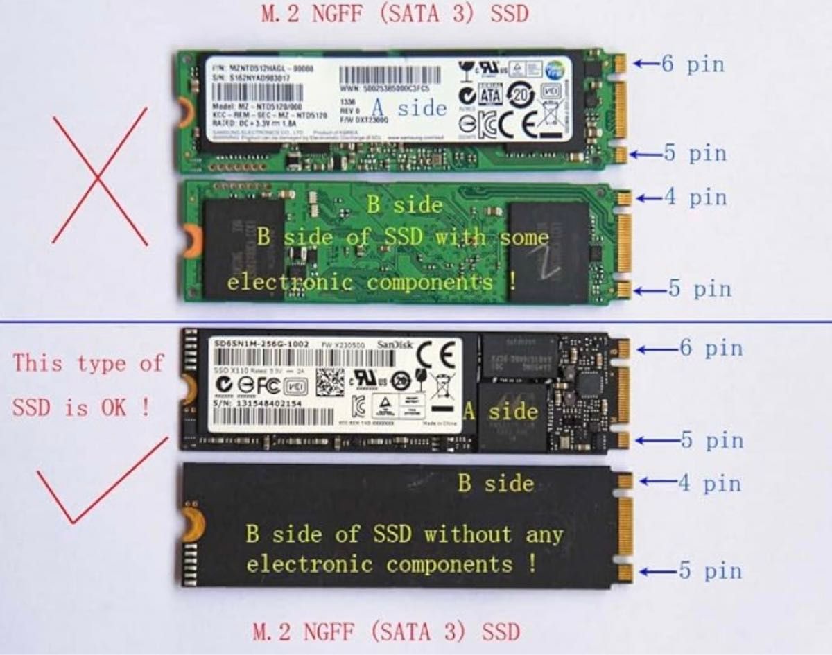 MacBookAir  A1369 A1370搭載SSD→SATA変換アダプター