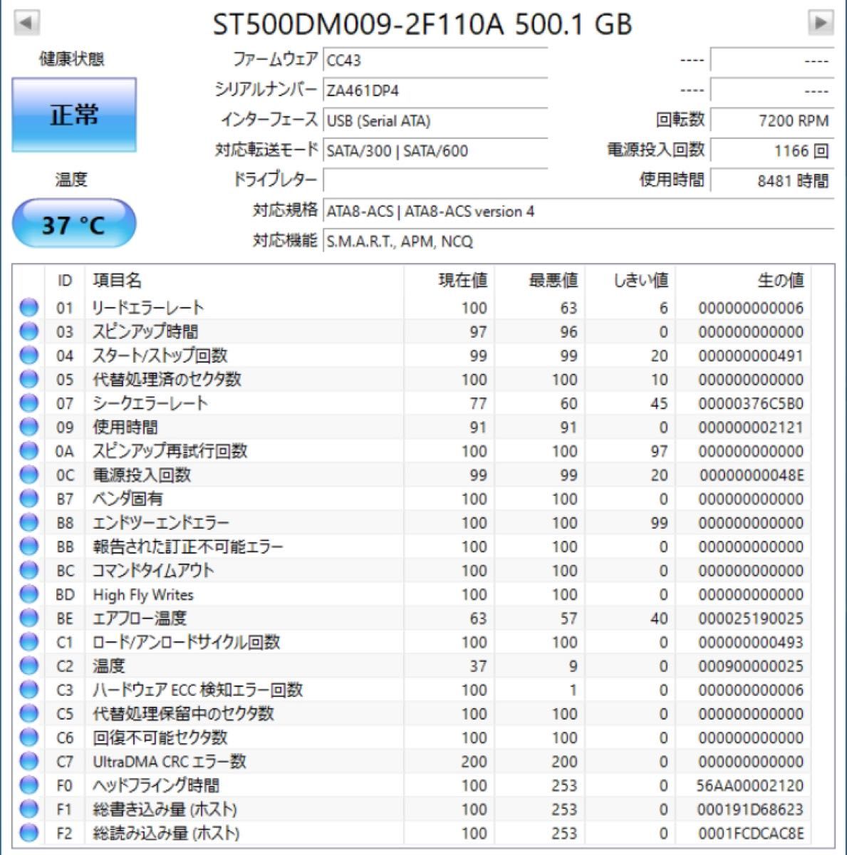 【動作確認済】SEAGATE 3.5インチ 500GB HDD ハードディスク 【2個セット】