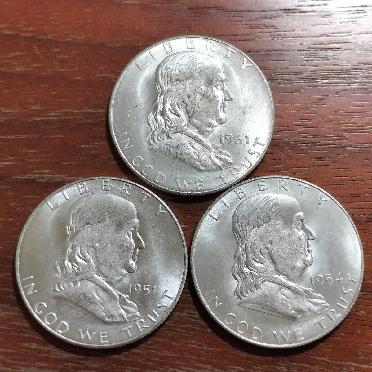 217 アメリカコイン ベンジャミンハーフダラー古銭の画像1