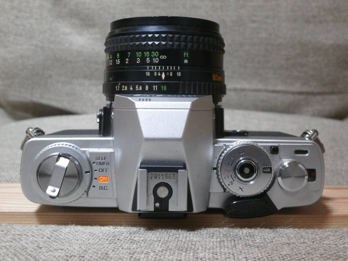 minolta X-7 MD ROKKOR 50mm 1:1.7 レンズ付き　動作確認済み_画像6