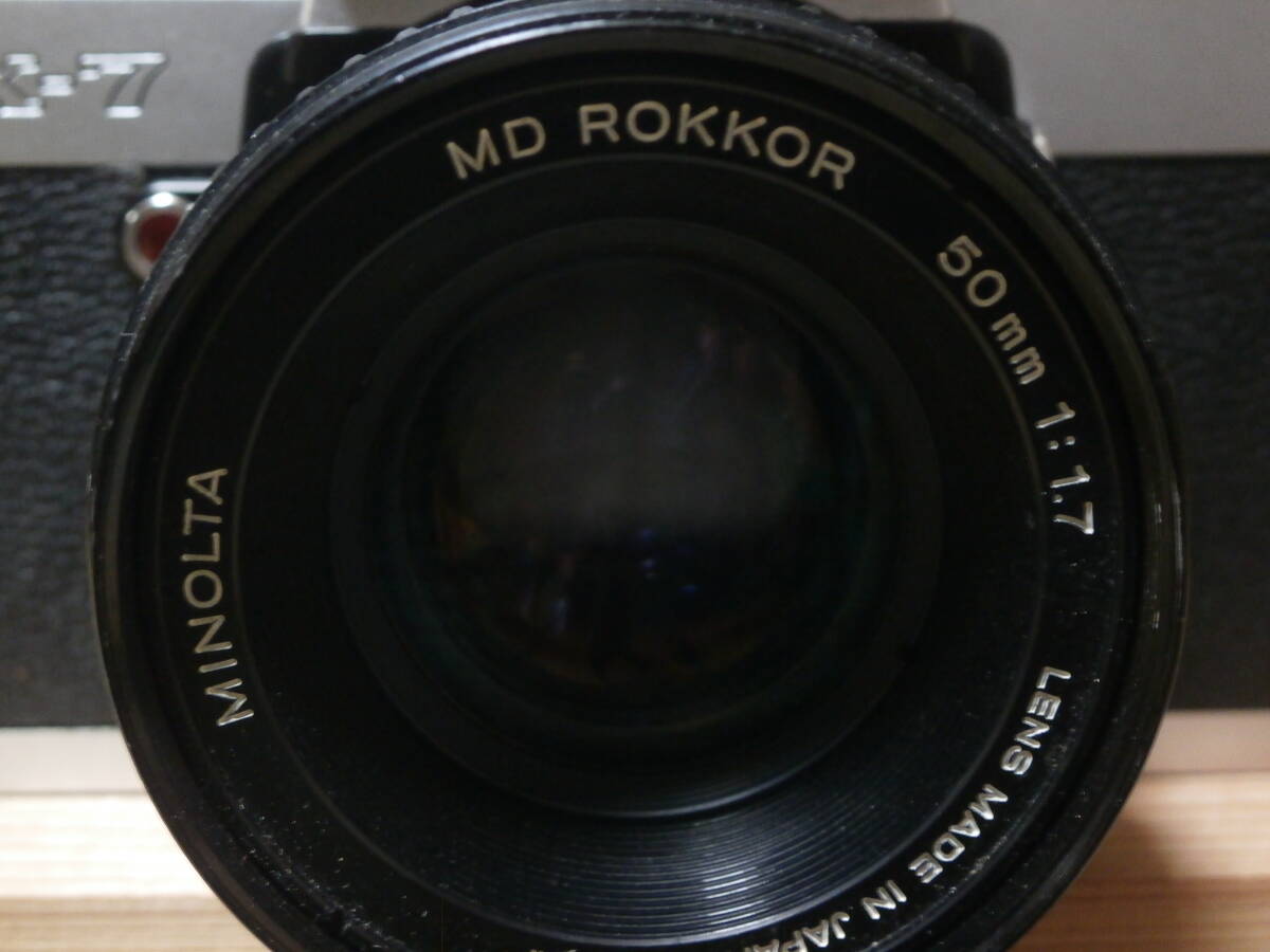 minolta X-7 MD ROKKOR 50mm 1:1.7 レンズ付き　動作確認済み_画像9