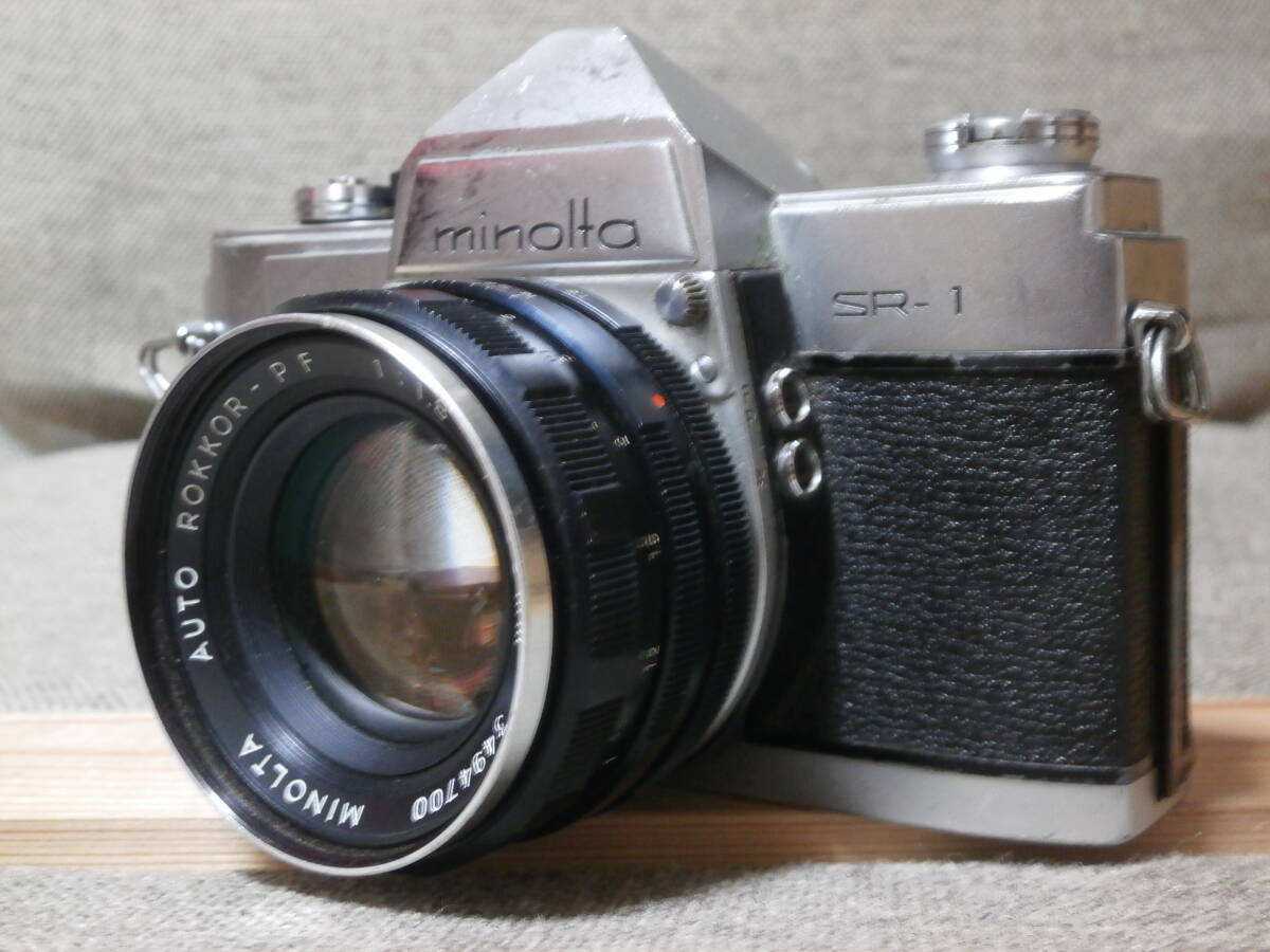 minolta(CHIYODA KOGAKU) SR-1 AUTO ROKKOR-PF 1:1.8 f=55mm レンズ付き　動作確認済み_画像2