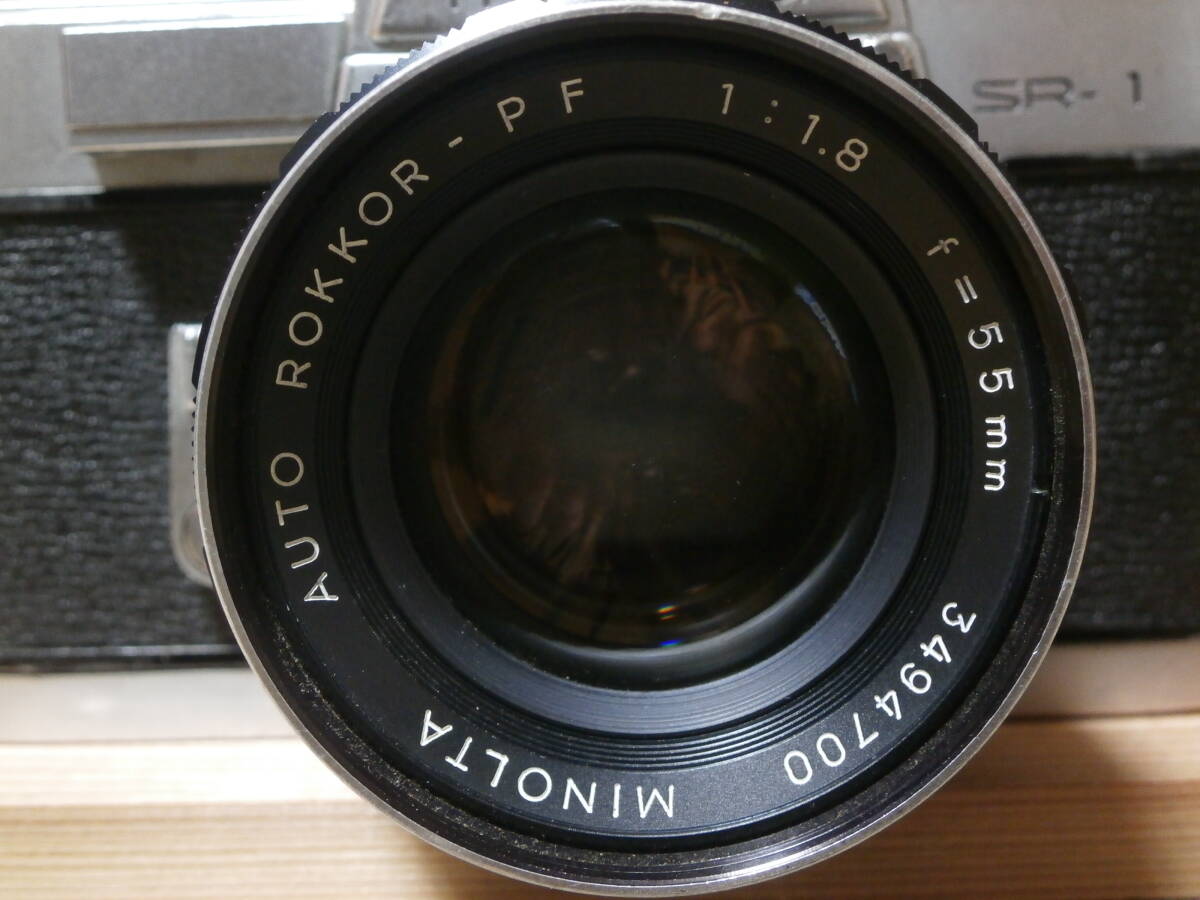 minolta(CHIYODA KOGAKU) SR-1 AUTO ROKKOR-PF 1:1.8 f=55mm レンズ付き　動作確認済み_画像9