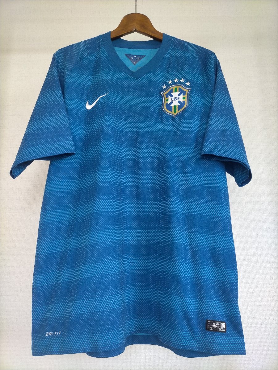 状態良好 ビッグサイズ 14-15 ブラジルＷ杯 NIKE ナイキ ブラジル代表 ユニフォーム アウェイ size-XL ★ネイマールダニエルアウベス_画像1