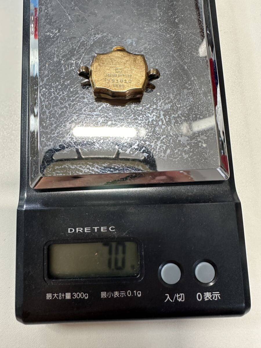  супер-скидка прекрасный товар золотой Gold 14 золотой механический завод наручные часы античный Vintage Junk 