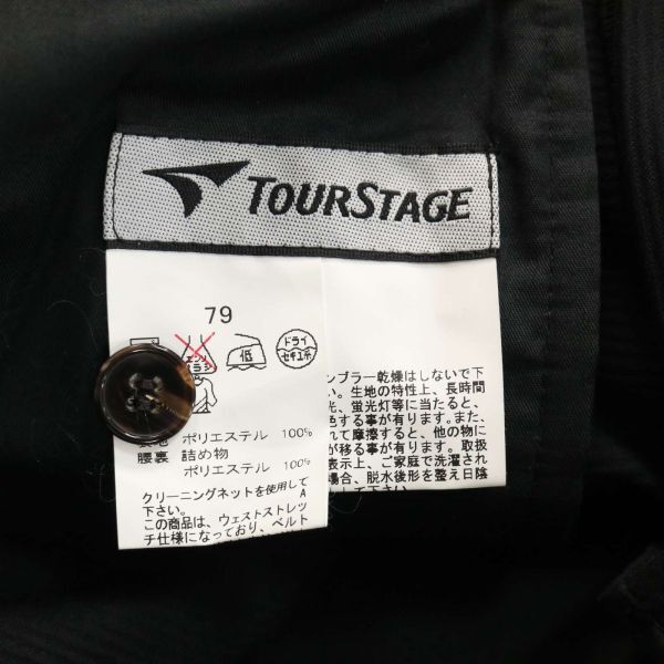 【新品 未使用】 TOURSTAGE ツアーステージ 通年 ウエストストレッチ★ スラックス パンツ Sz.79　メンズ 黒 ゴルフ　I4B00851_5#R_画像9