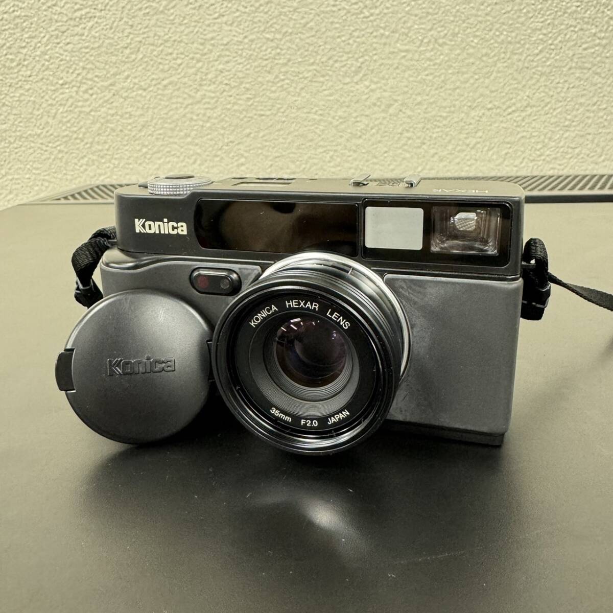 1円スタート【動作未確認】Konica コニカ HEXAR ヘキサー 35mm F2.0 フィルムカメラ ブラック 中古_画像1