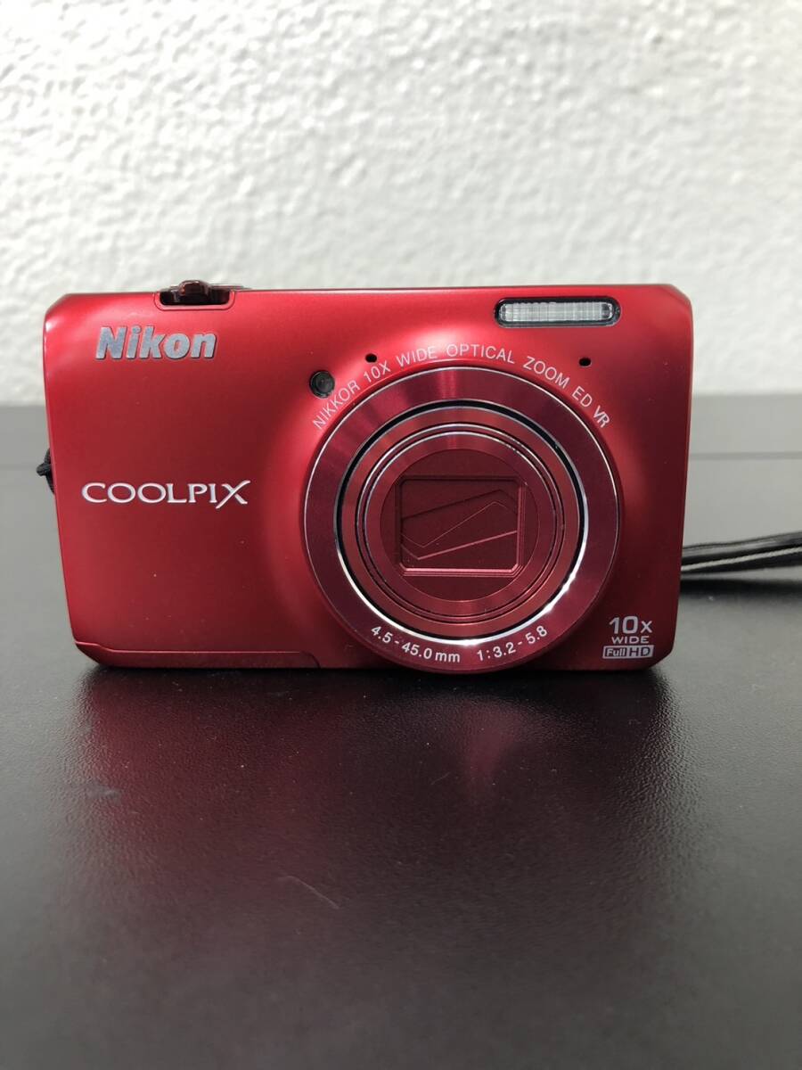 1000円スタート【動作未確認】Nikon ニコン COOLPIX S6300 クールピクス コンパクトデジタルカメラ RED 赤 中古_画像3
