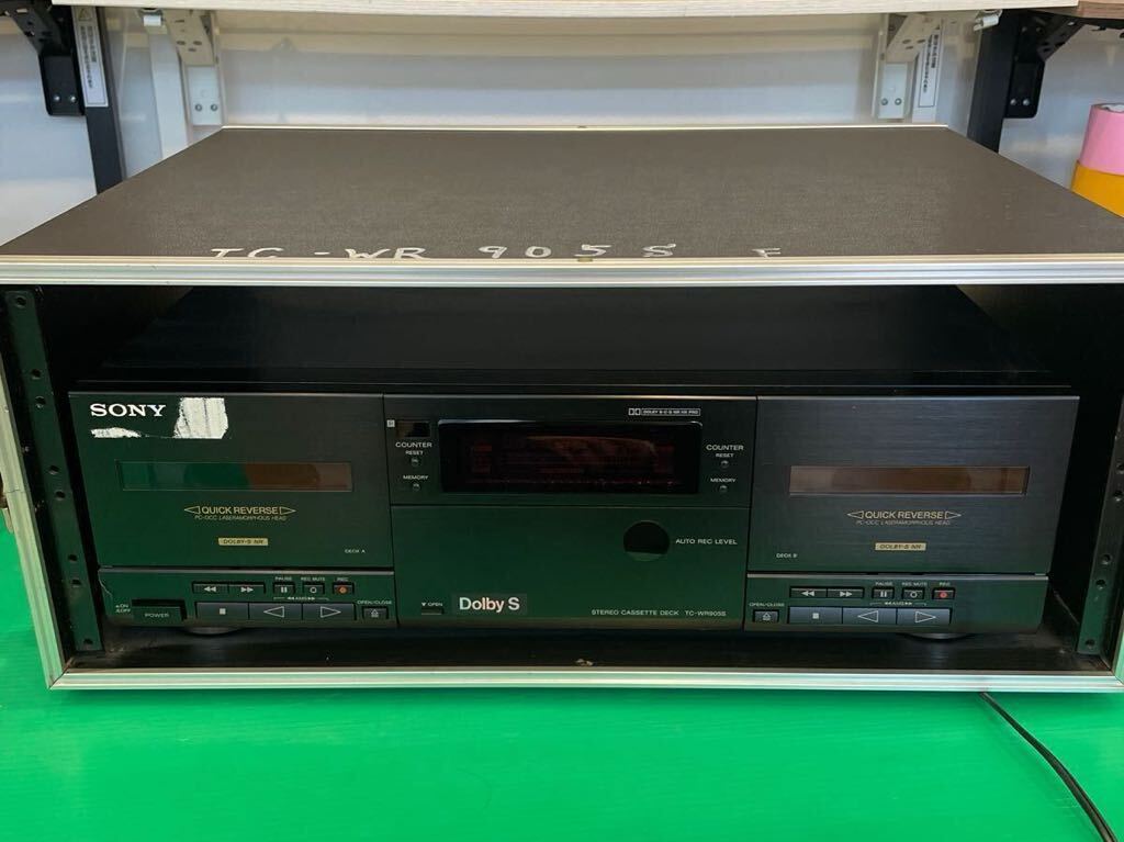 Z.E#84 SONY TC-WR905S Sony двойной кассетная дека с футляром б/у текущее состояние товар кассетная дека электризация только подтверждено 