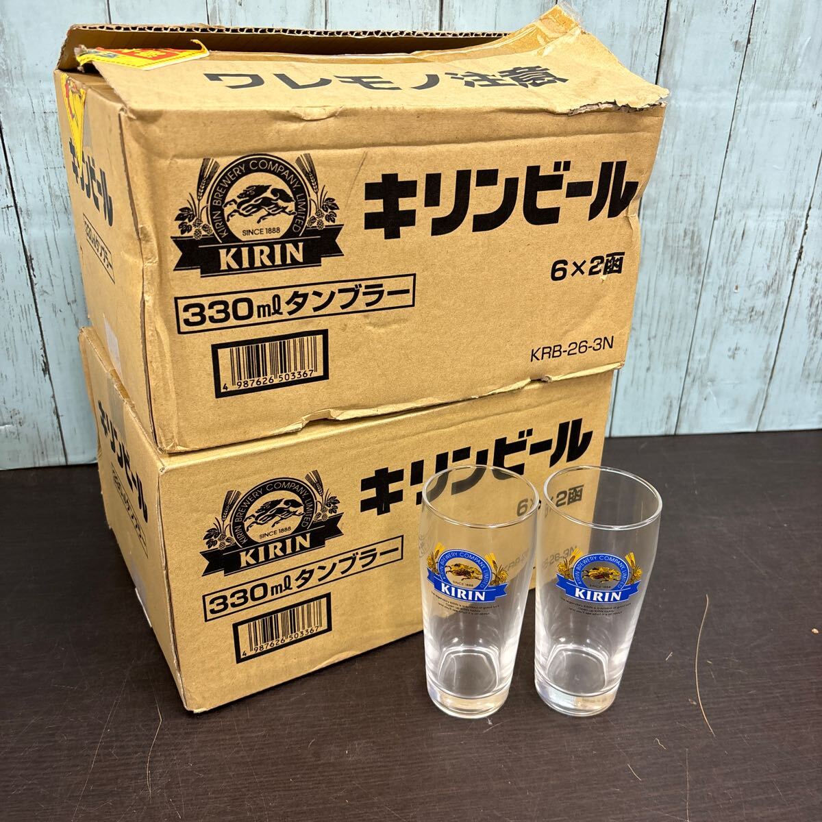 WC☆102 キリンビール 330ml タンブラー ビールジョッキ グラス ビールグラス 48個 ガラスコップ _画像1