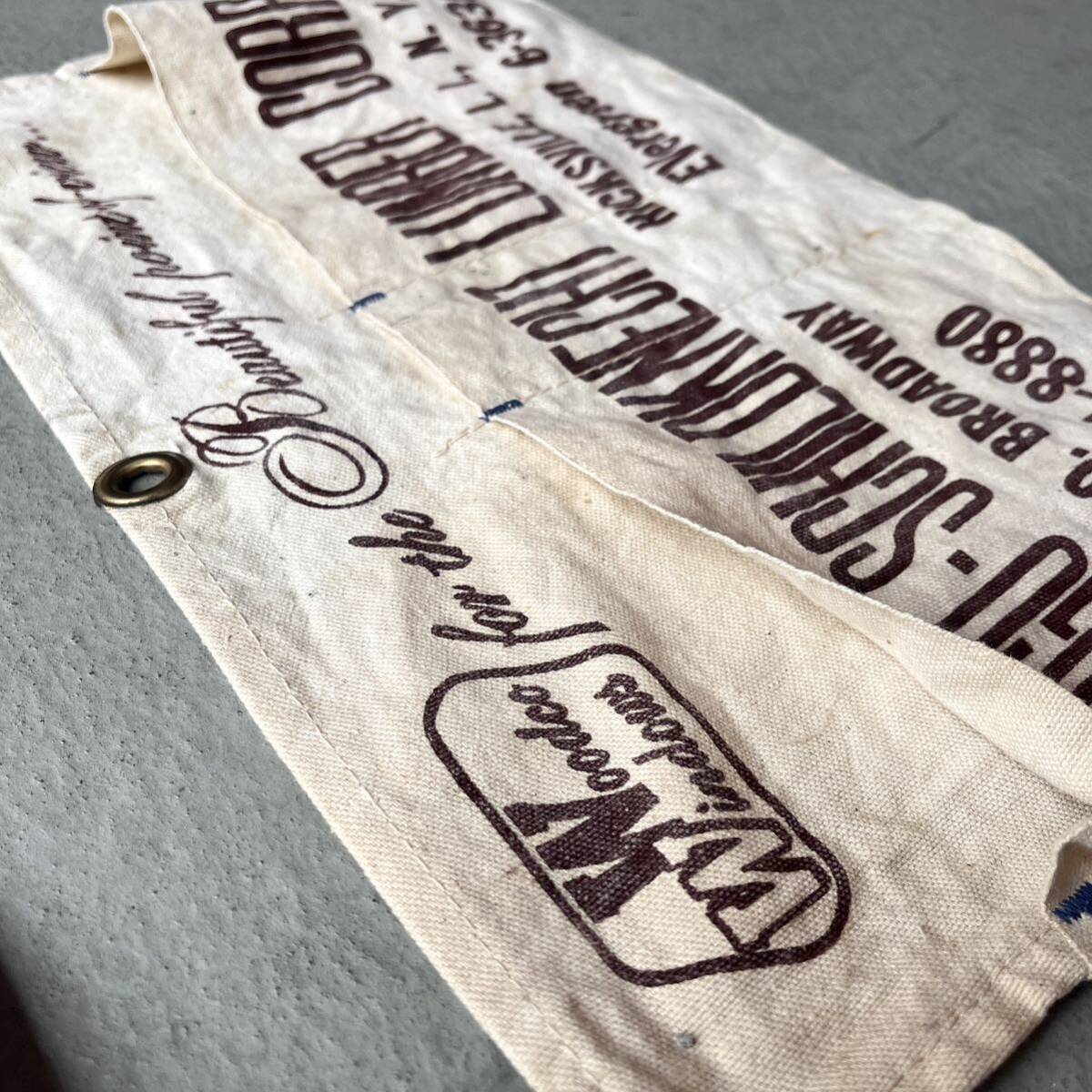  american Vintage 50*s brown group apron Apron interior US miscellaneous goods old clothes LOHAS Cafe gardening camp DIY working clothes apron coffee shop 