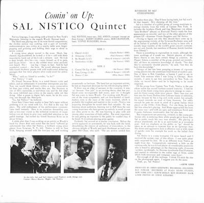 250091 SAL NISTICO QUINTET / Comin' On Up(LP)_画像2